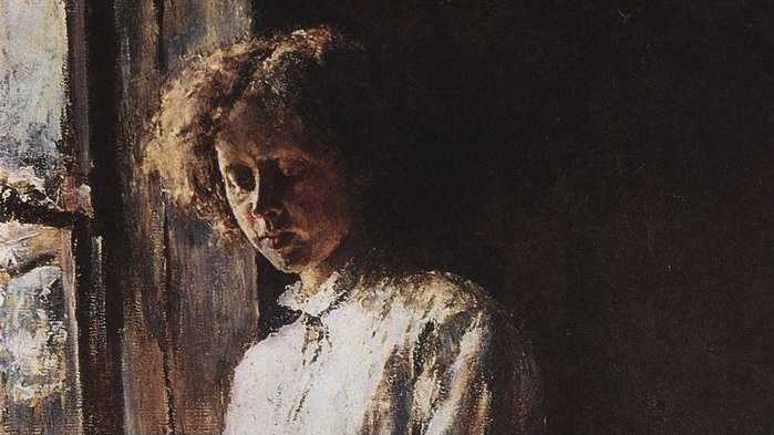 Валентин Серов. У окна (фрагмент). 1886