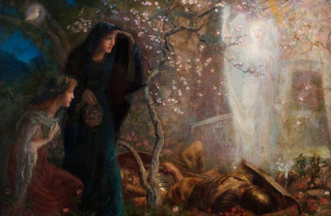 Артур Хьюз. Он воскрес. Первая Пасха (фрагмент). 1896