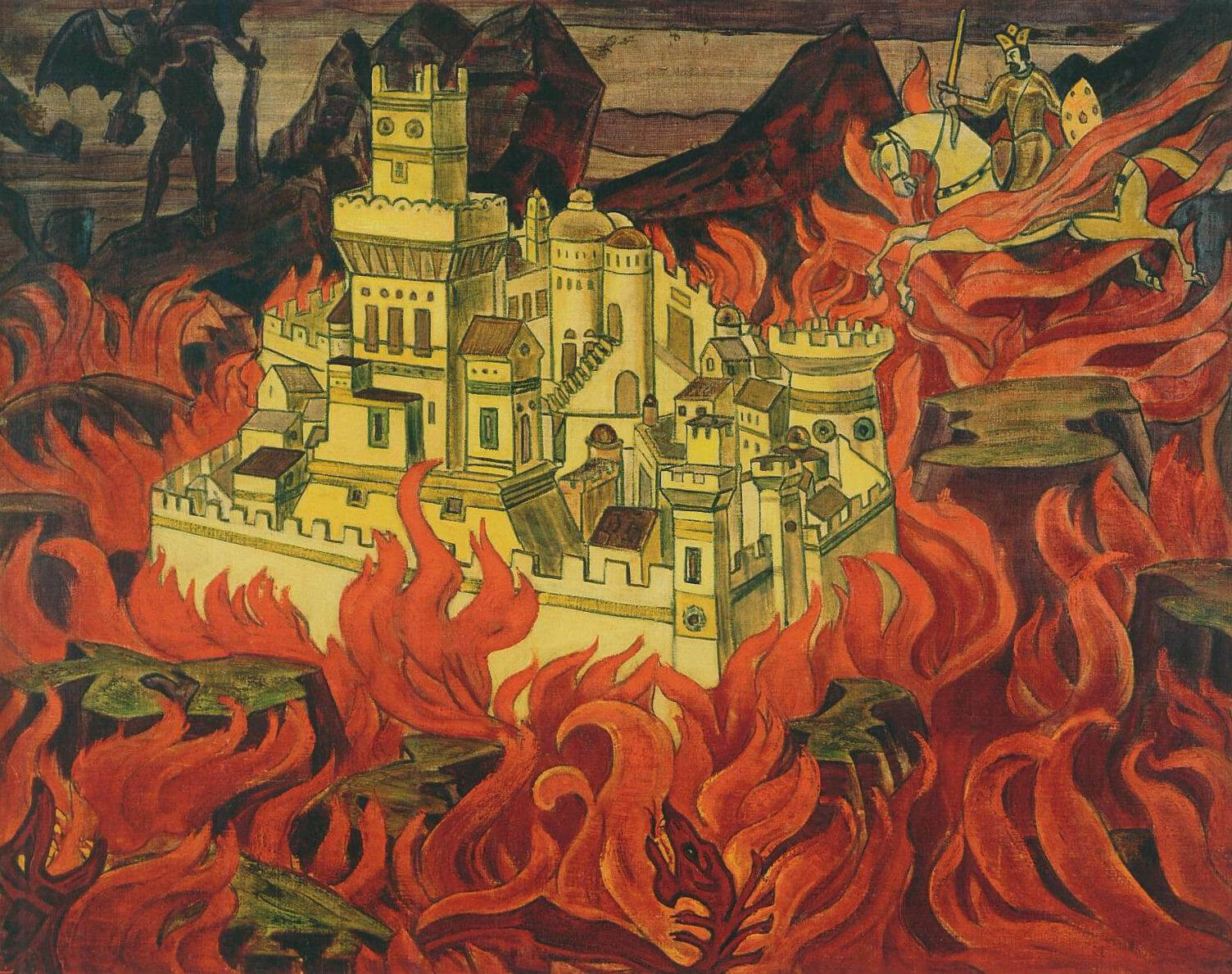 Николай Рерих. Пречистый град — врагам озлобление. 1912