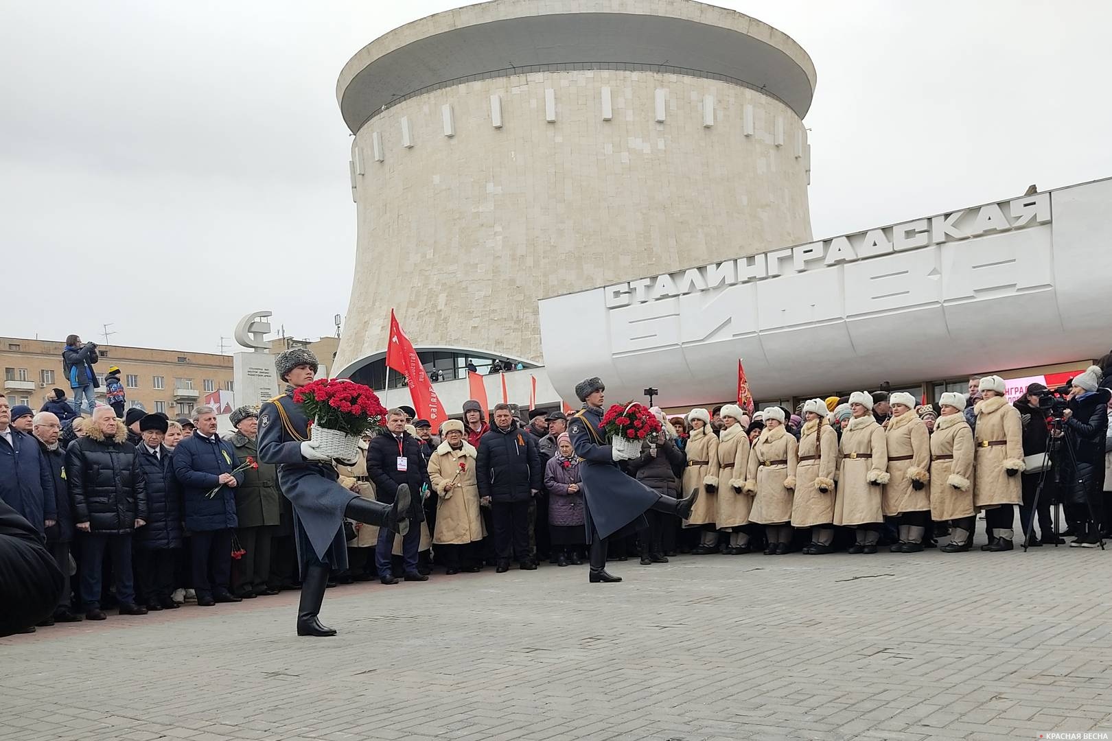 Торжественная церемония открытия бюстов Сталина, Жукова, Василевского. 1 февраля 2023