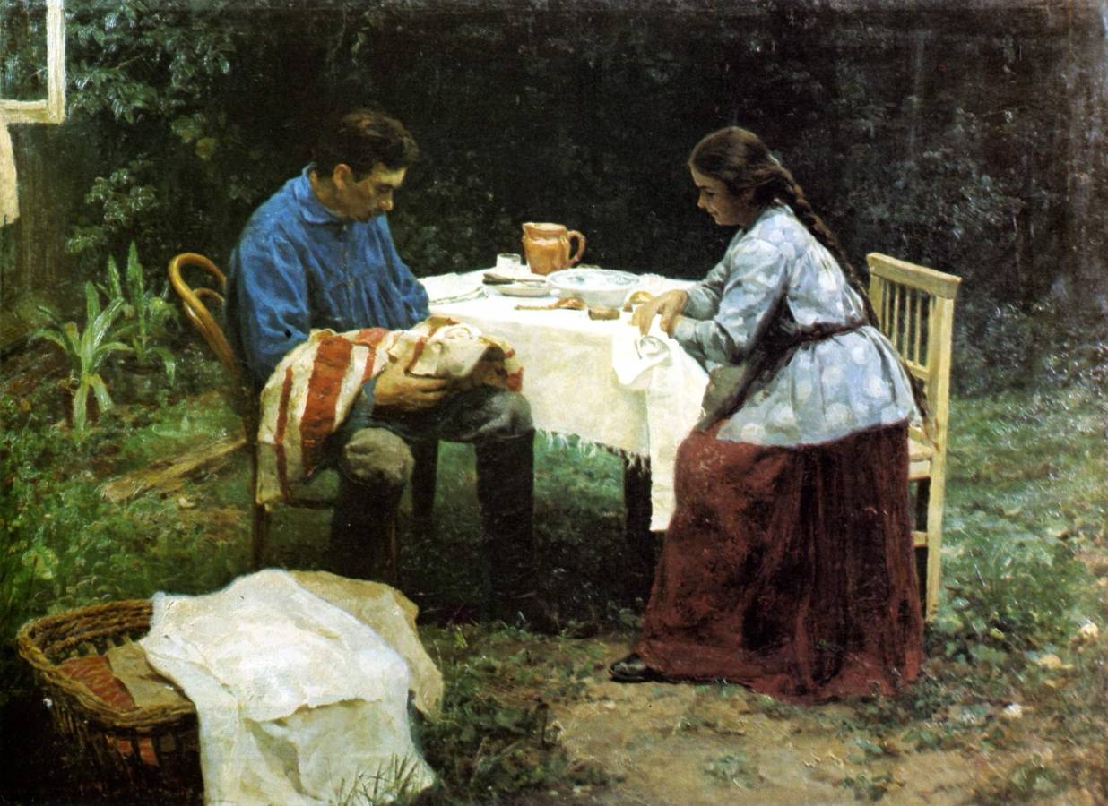 Николай Касаткин. Семья. 1891