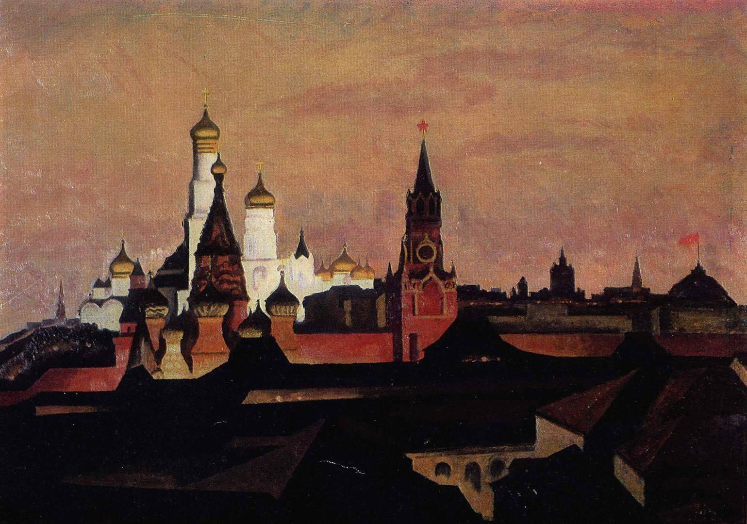 Пётр Оссовский. Московский Кремль вечером. 1979