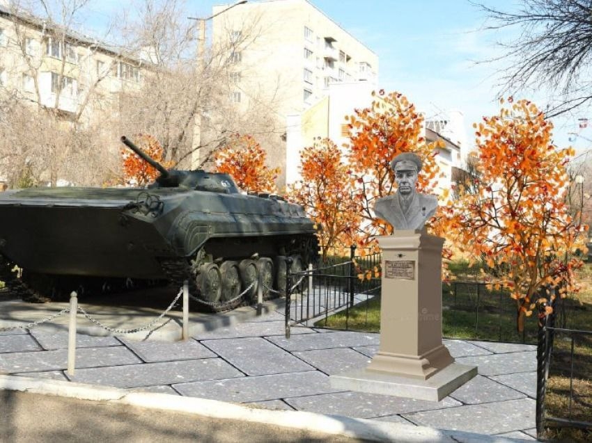 Бюст Маргелова в Чите