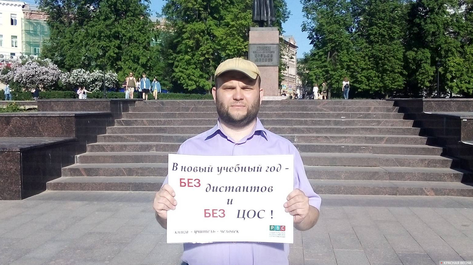 Пикет учителя против дистанта