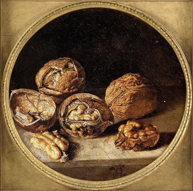 Натюрморт с грецкими орехами. Антонио де Переда. 1634