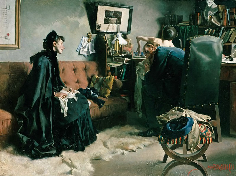 Хуго фон Хаберман. На приеме у доктора. 1886