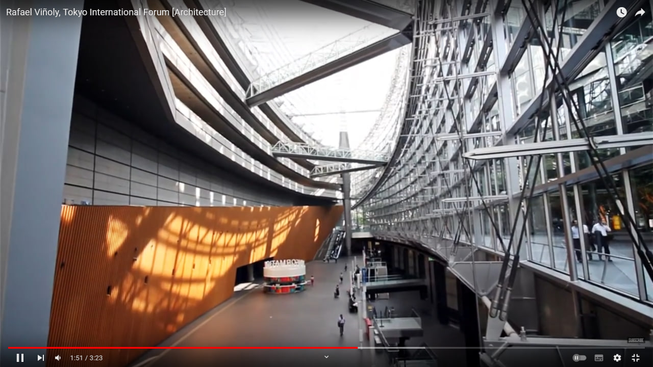 Цитата из видео «Rafael Viñoly, Tokyo International Forum [Architecture]» пользователя Hubert Roguski, youtube.com