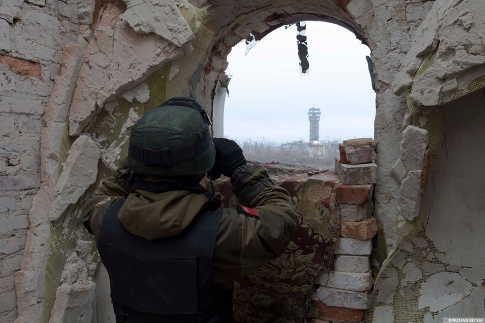 Боец ОТГ СВ на позиции 