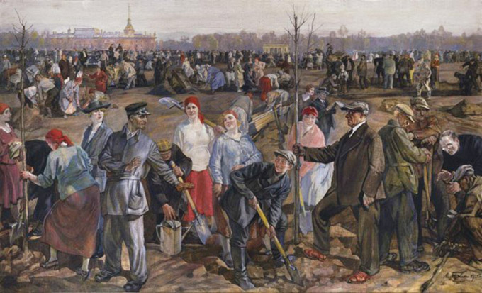 Петр Бучкин. Всероссийский праздник труда 1 мая 1920 года. 1935