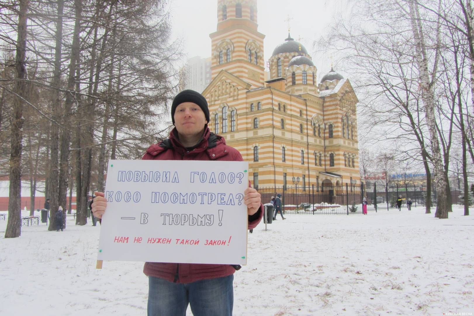 Пикет против закона о семейно-бытового насилия в Рязани