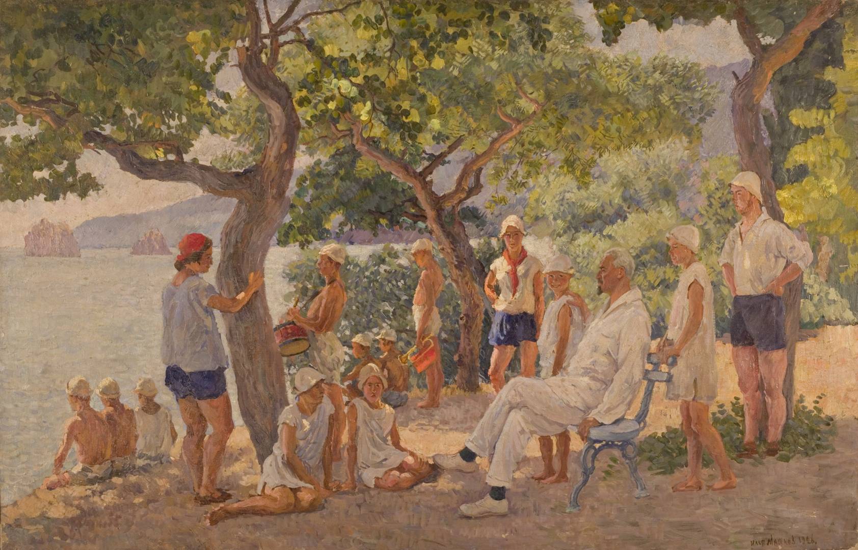 Машков Илья Иванович. В пионерском лагере.1926