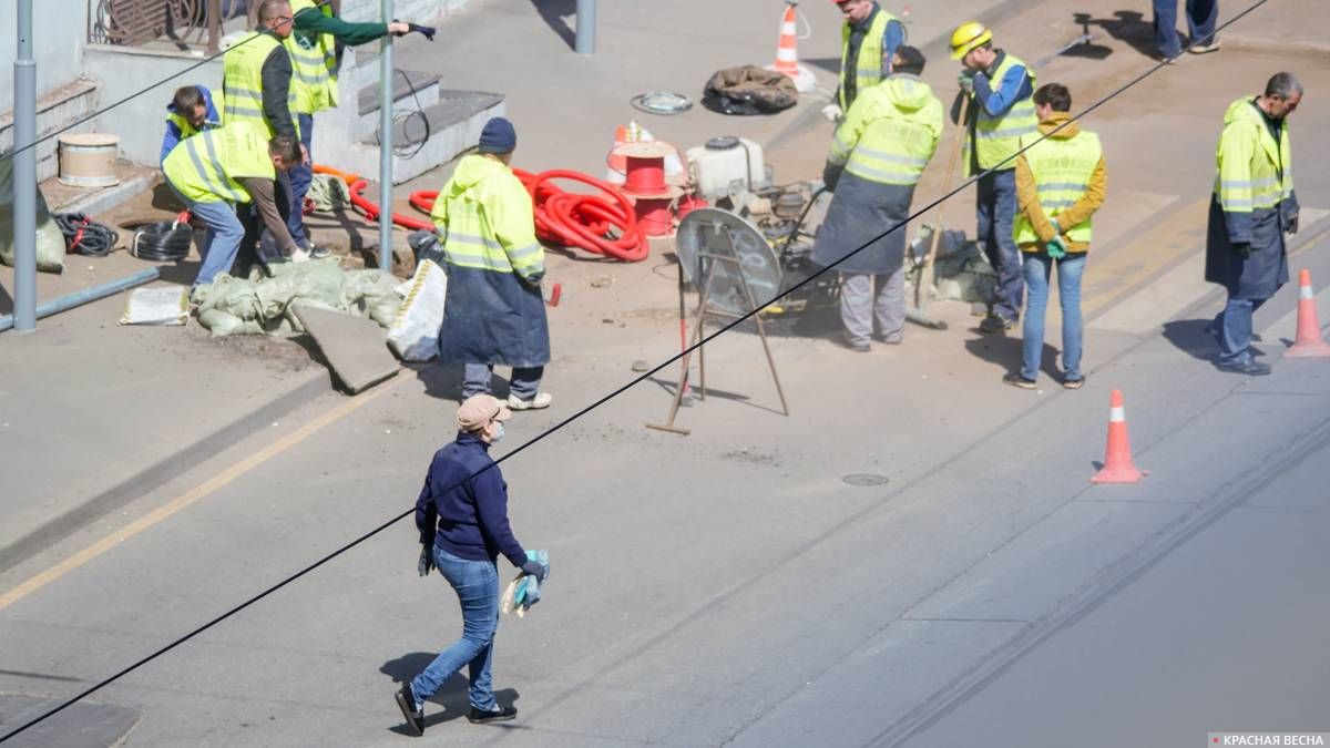 Дорожные работы. Москва. 01.05.2020