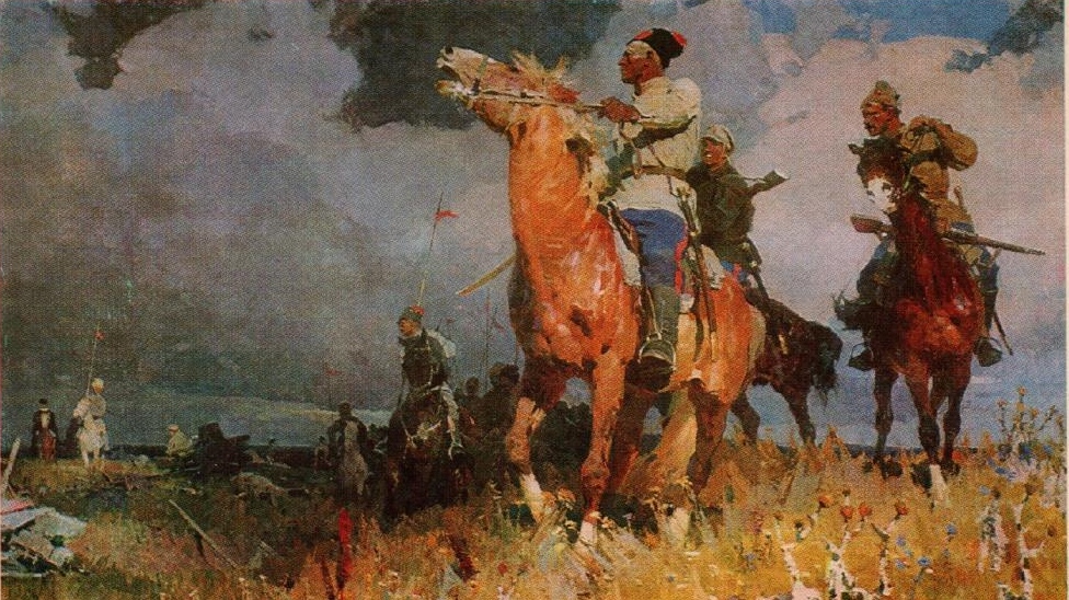 Красные казаки. Полтавец В.В. 1963 г. (открытка)