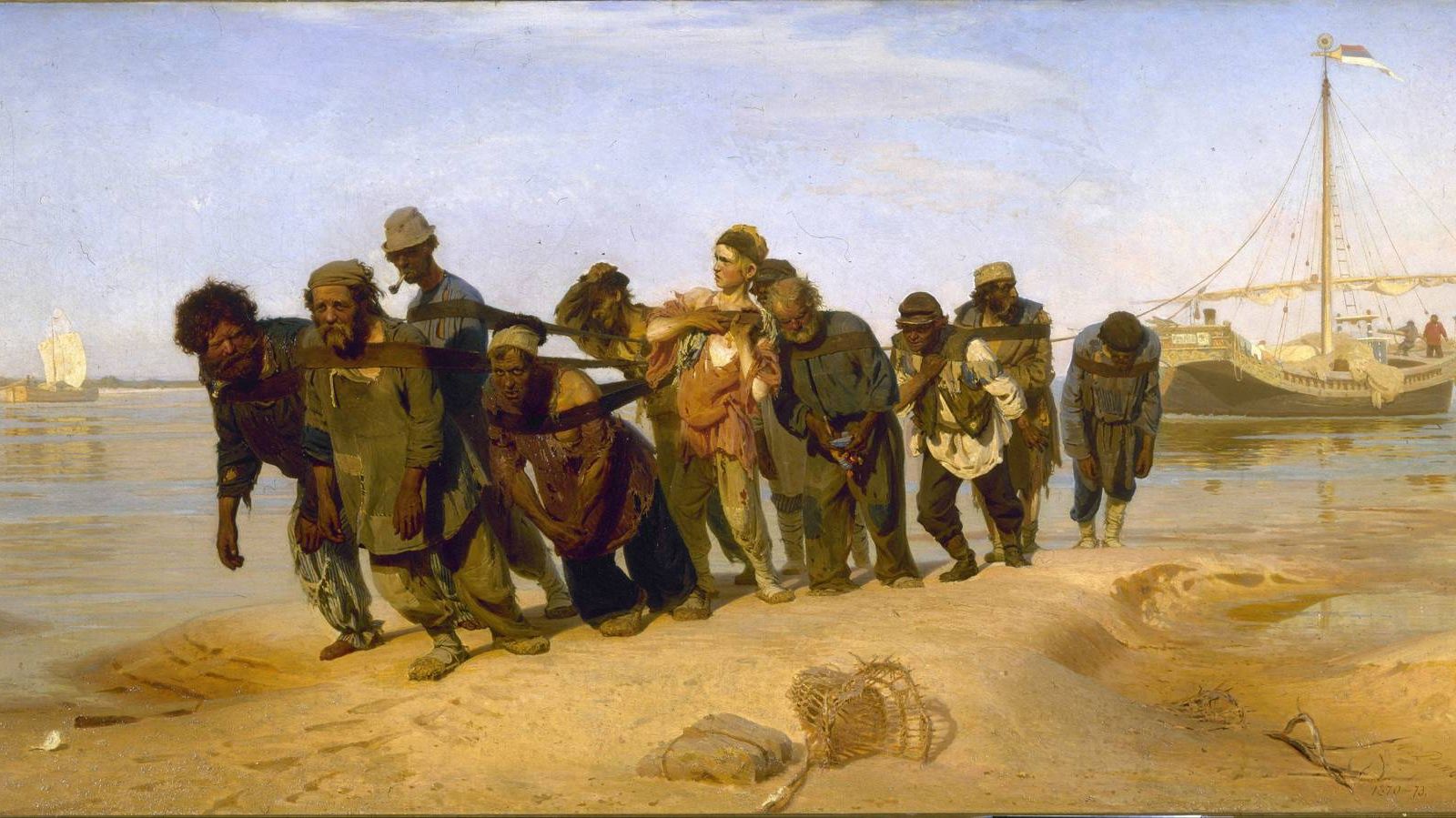 Репин Илья. Бурлаки на Волге. 1872-1873