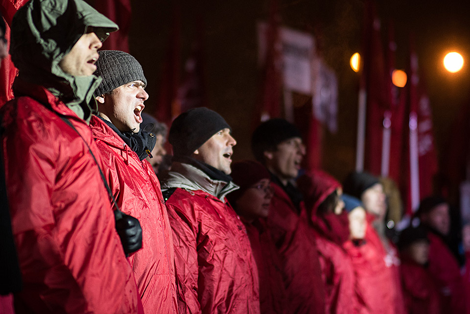 Митинг движения «Суть времени», посвященный 99-летию Великой Октябрьской социалистической революции. Москва, 7 ноября 2016 года