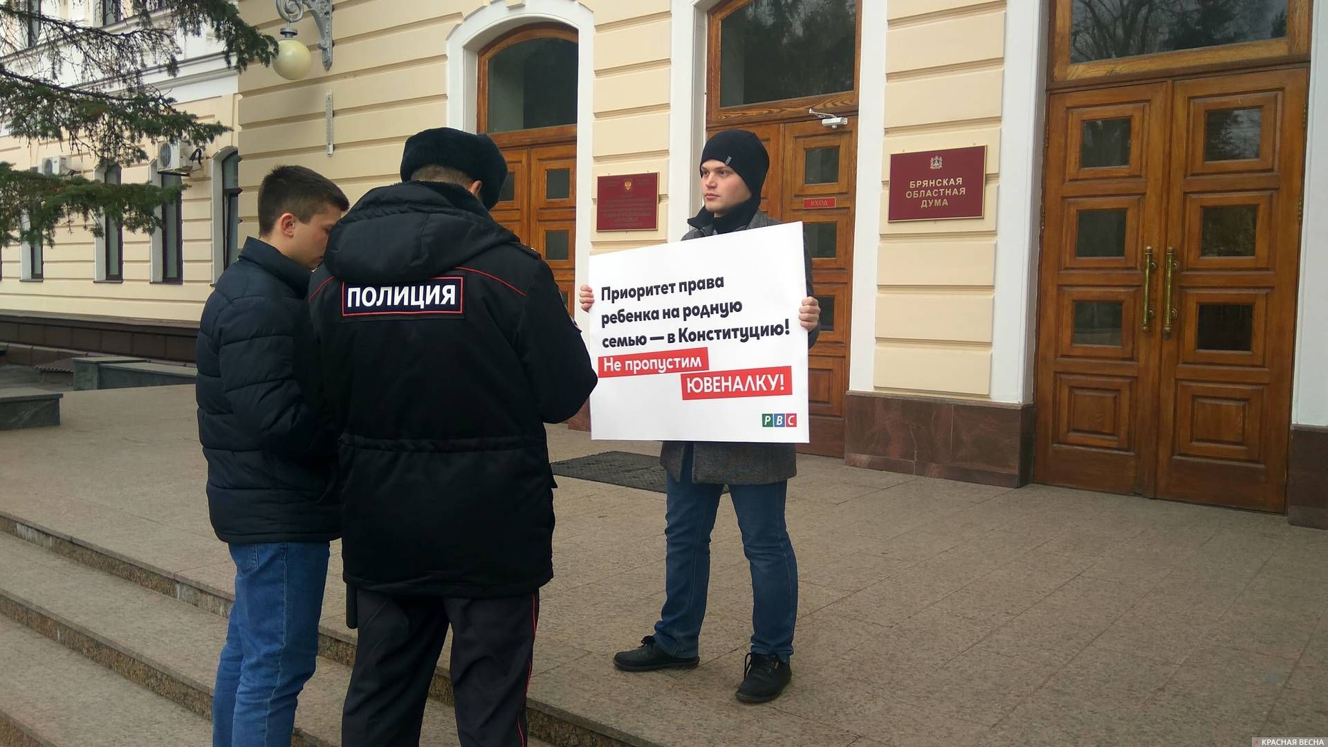 Брянск, пикет против ювенальных поправок в Конституцию РФ