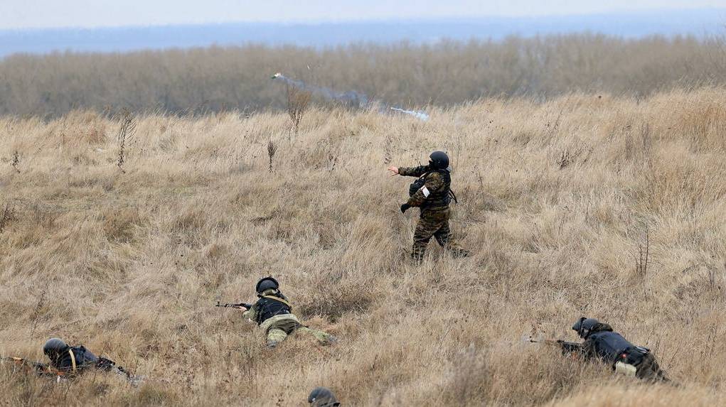 Тренировка бойцов в Белгородской области