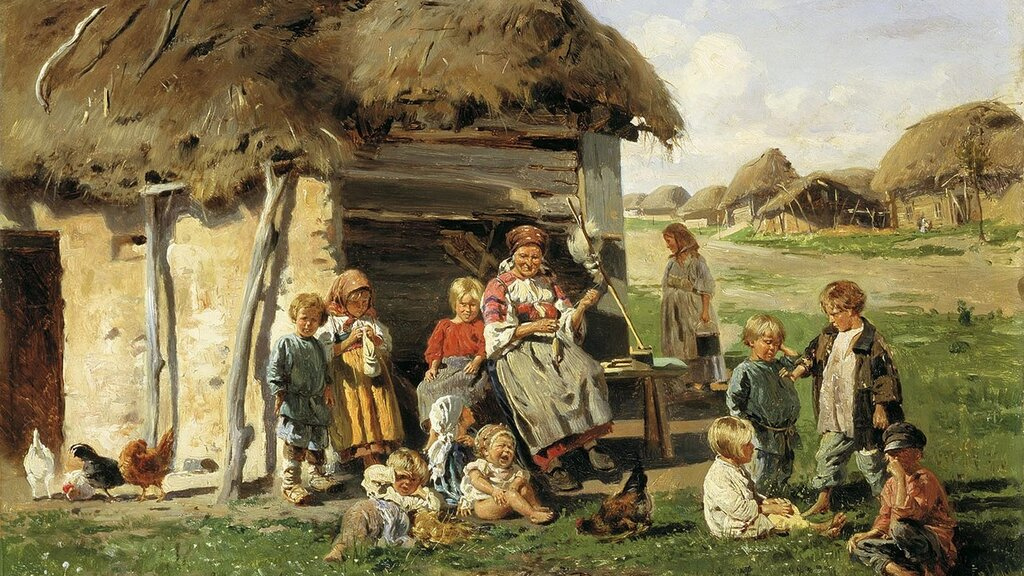 Владимир Маковский. Крестьянские дети. 1890 год