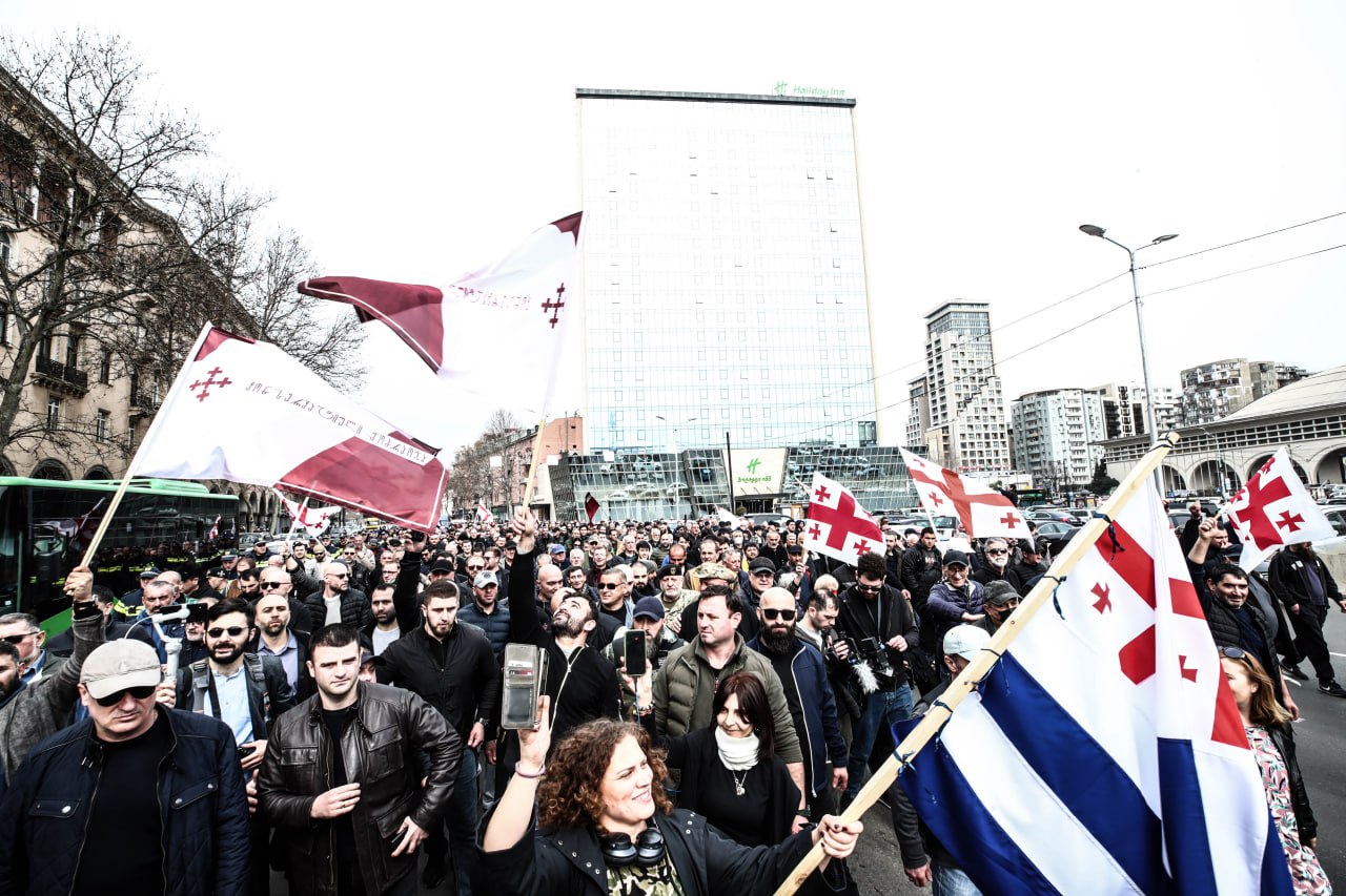 Шествие «Консервативного движения» в Тбилиси против Евромайдана. 2023