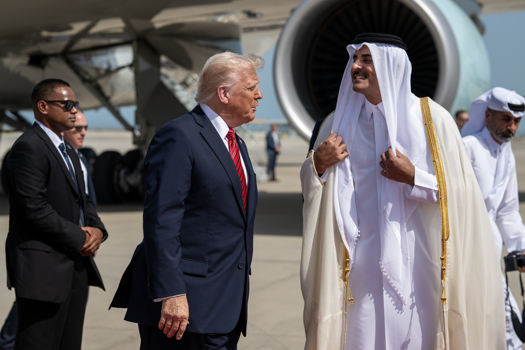 Президент США Дональд Трамп и эмир Катара Тамим бин Хамад Аль Тани