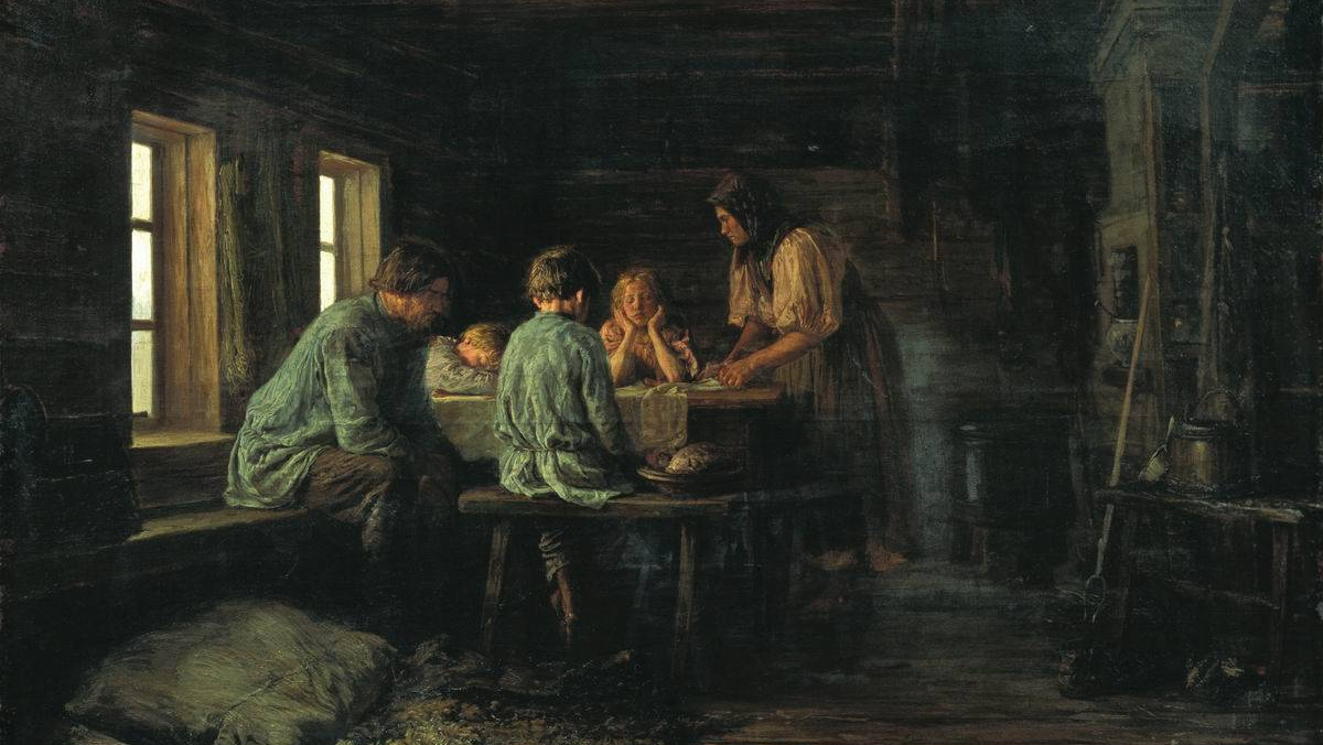 Василий Максимов. Бедный ужин. 1879