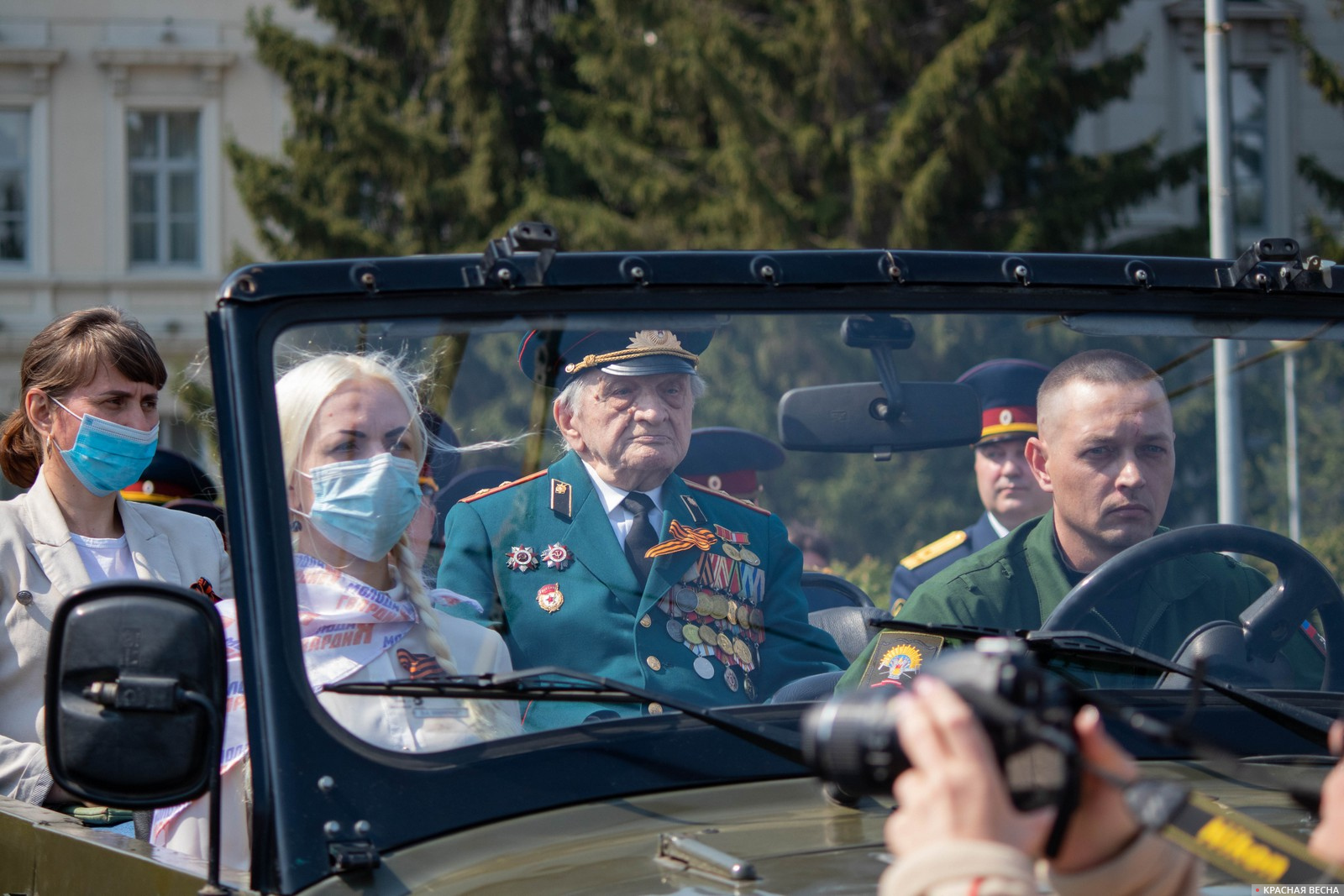 Ветеран в кортеже. Омск. 09.05.2021