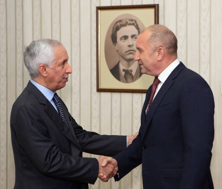 Глава МИД Катара Султан бин Саад Аль-Мурайхи и президент Болгарии Румен Радев