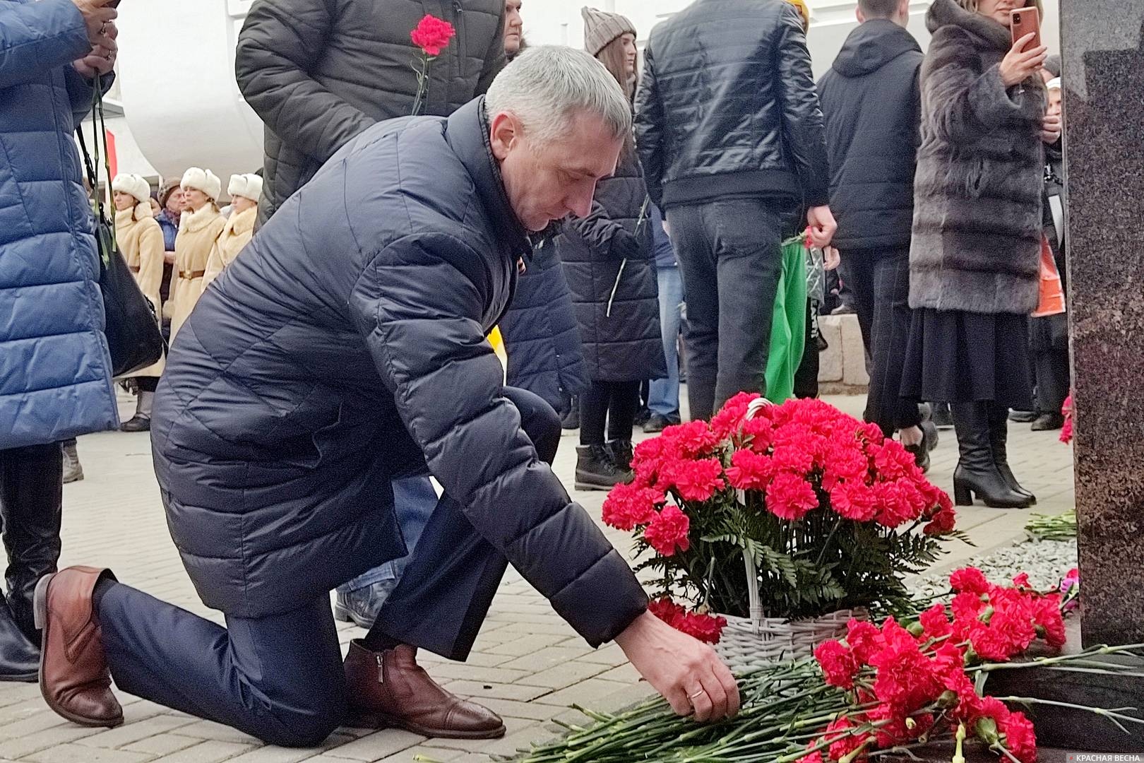 Торжественная церемония открытия бюстов Сталина, Жукова, Василевского. 1 февраля 2023