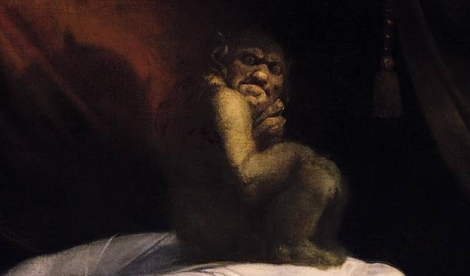 Иоганн Генрих Фюссли. Ночной кошмар (фрагмент). 1781