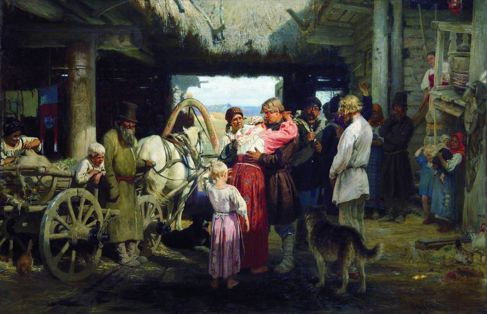 Илья Репин. Проводы новобранца. 1879