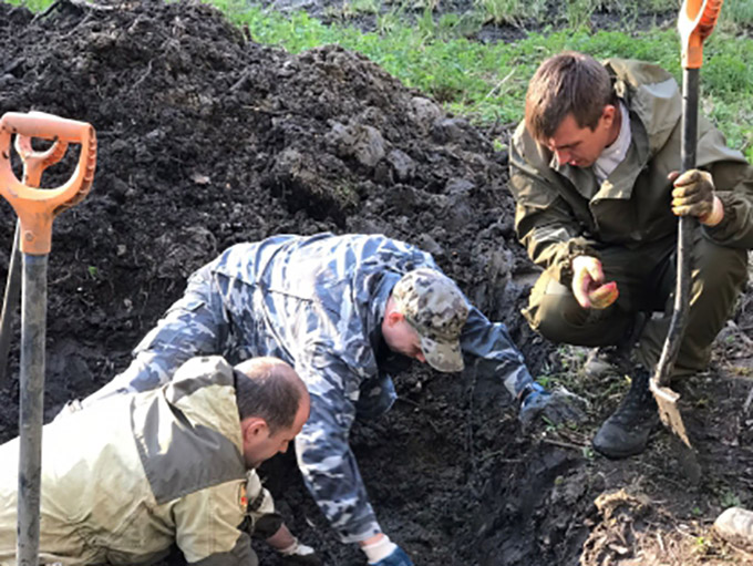 Поисковые работы в парке «Сильвия» в Гатчине (Ленинградская область)