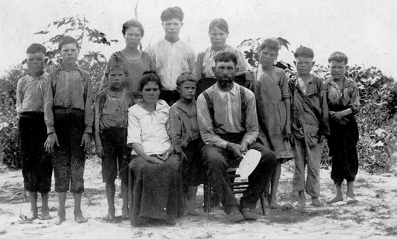Бедная семья в США. 1913