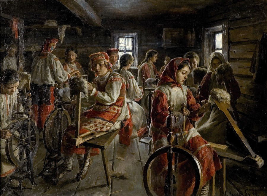 Иван Семенович Казаков «Пряхи», 1899