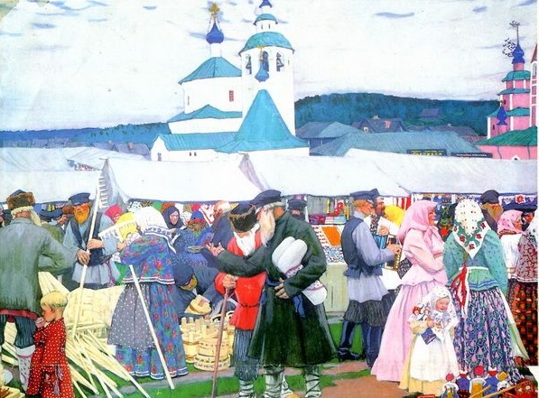 Б. Кустодиев Ярмарка. 1906 год.