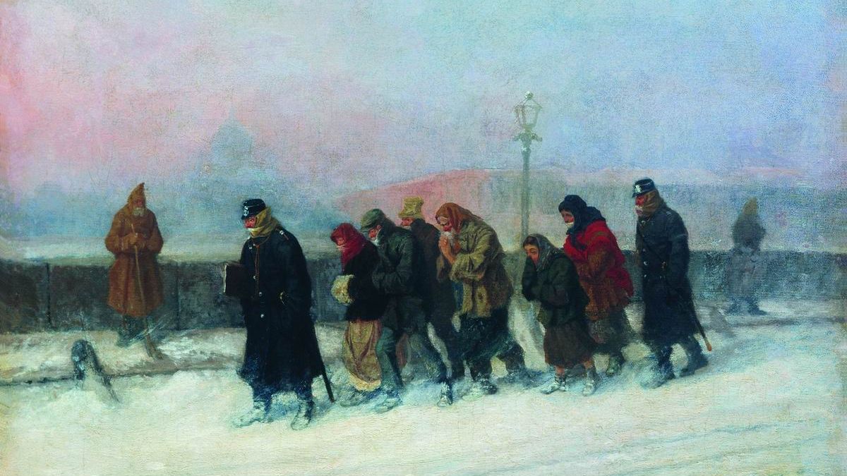 Л. И. Соломаткин. Препровождение арестованных. 1881