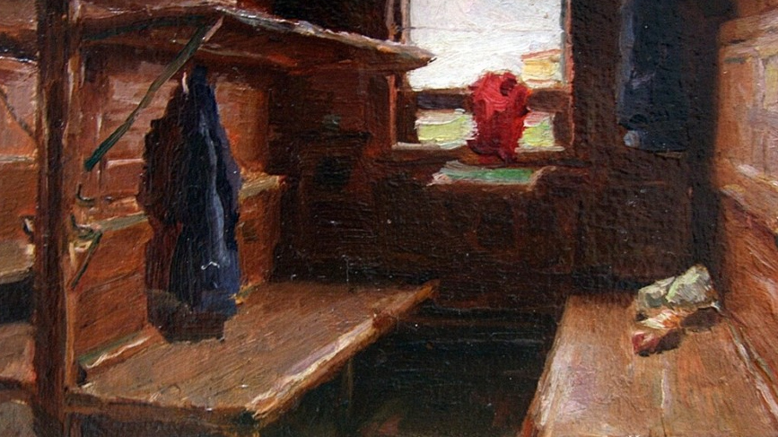 Лавренко Борис Михайлович. В вагоне. 1952