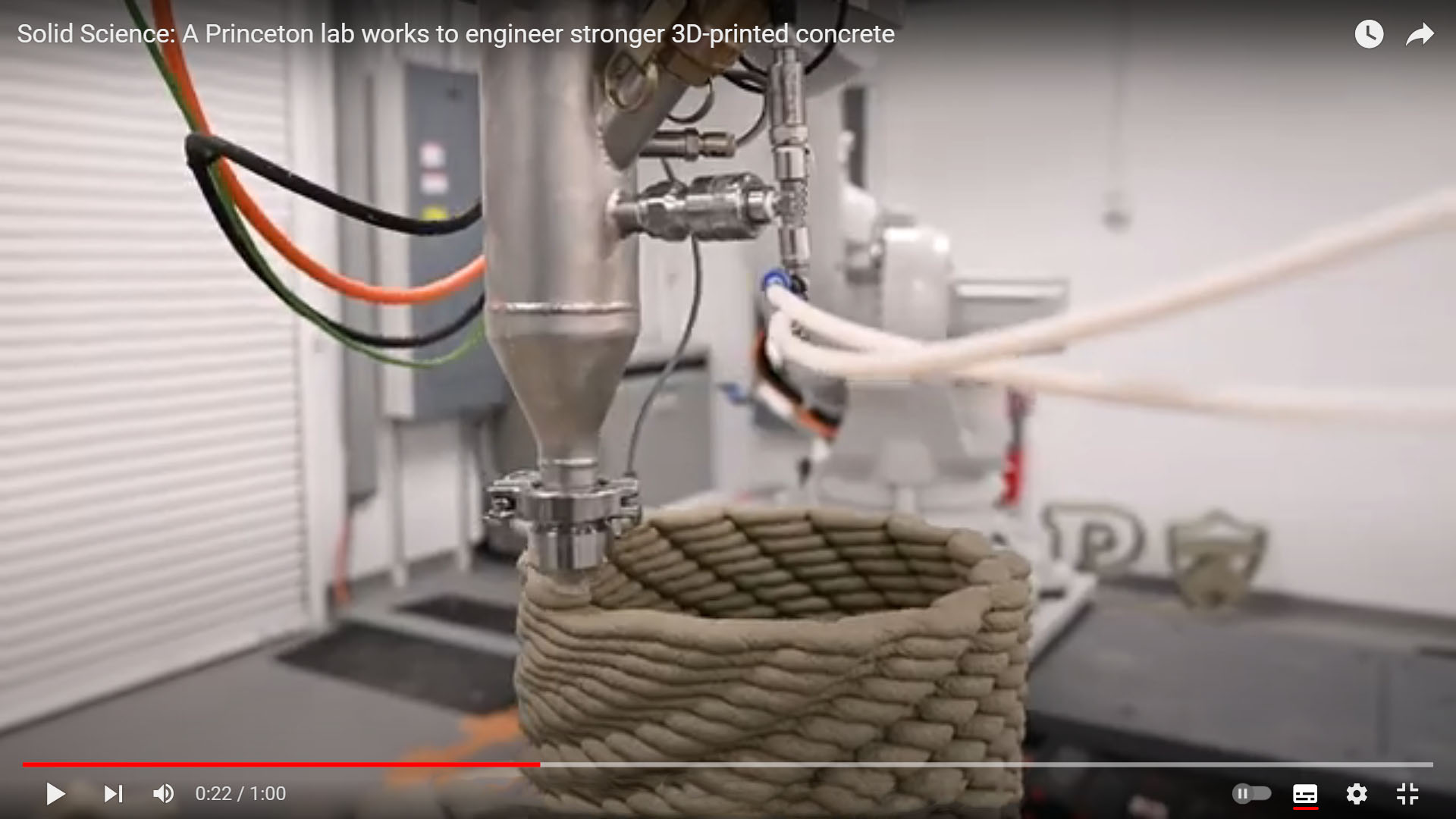 Цитата из видео «Solid Science: A Princeton lab works to engineer stronger 3D-printed concrete» пользователя Princeton Alumni Weekly, youtube.com