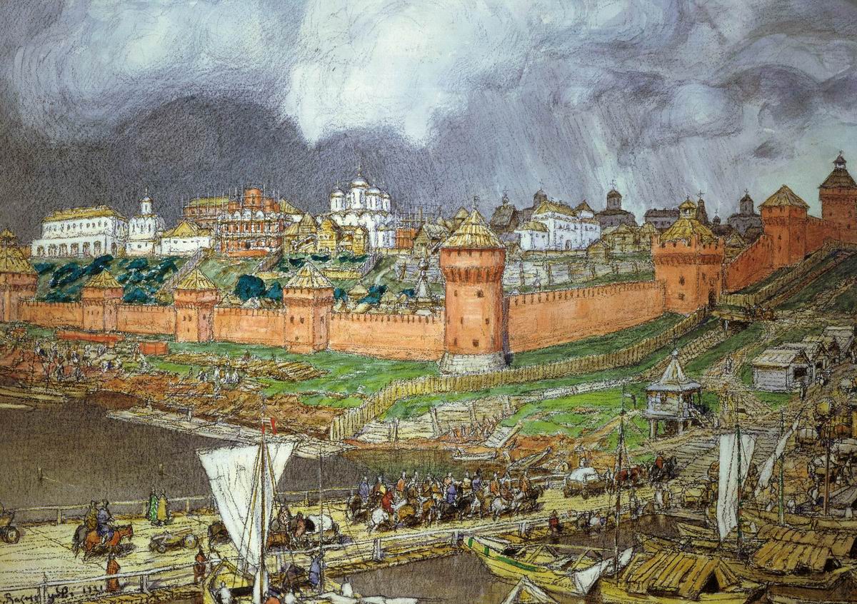 Аполлинарий Васнецов. Московский Кремль в эпоху Ивана III. 1921 г.