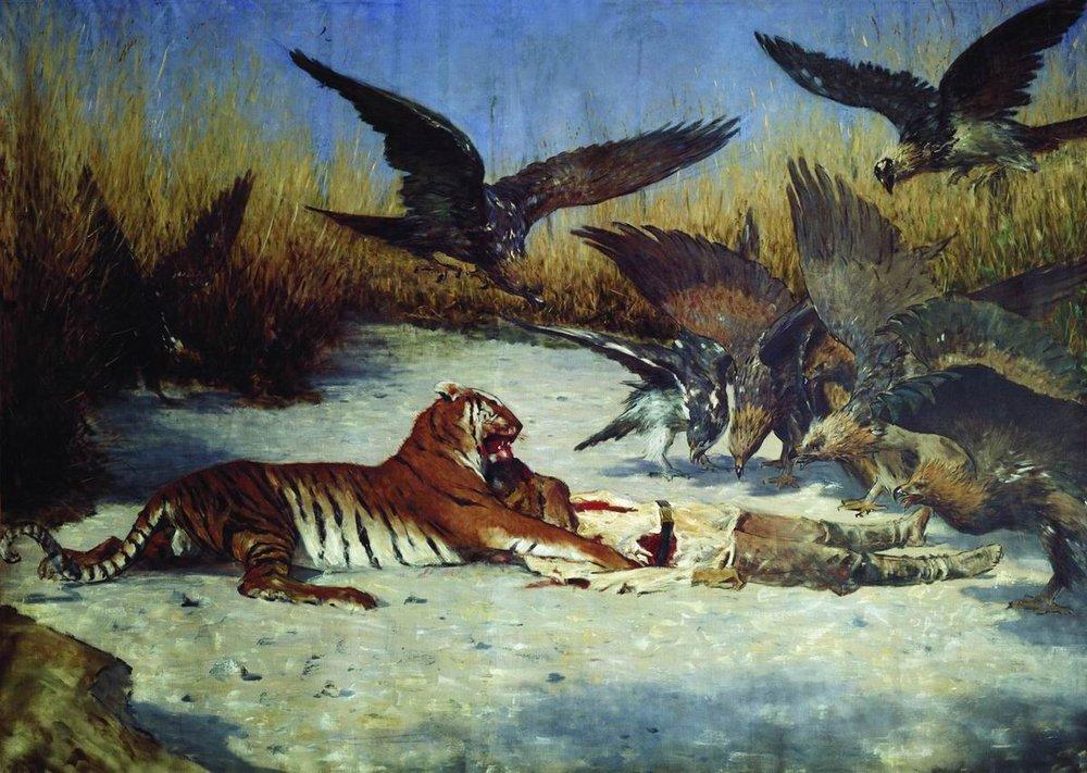 Василий Верещагин. Тигр-людоед. конец 1870-х — начало 1880-х
