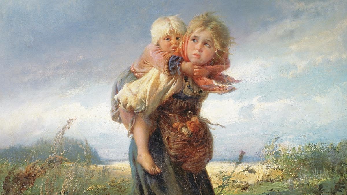 Маковский Константин. Дети, бегущие от грозы. 1872