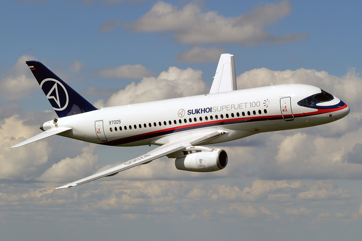 Sukhoi Superjet 100 в испытательном полете