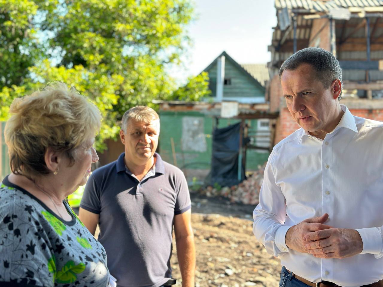 Гладков с жителями Белгородской области