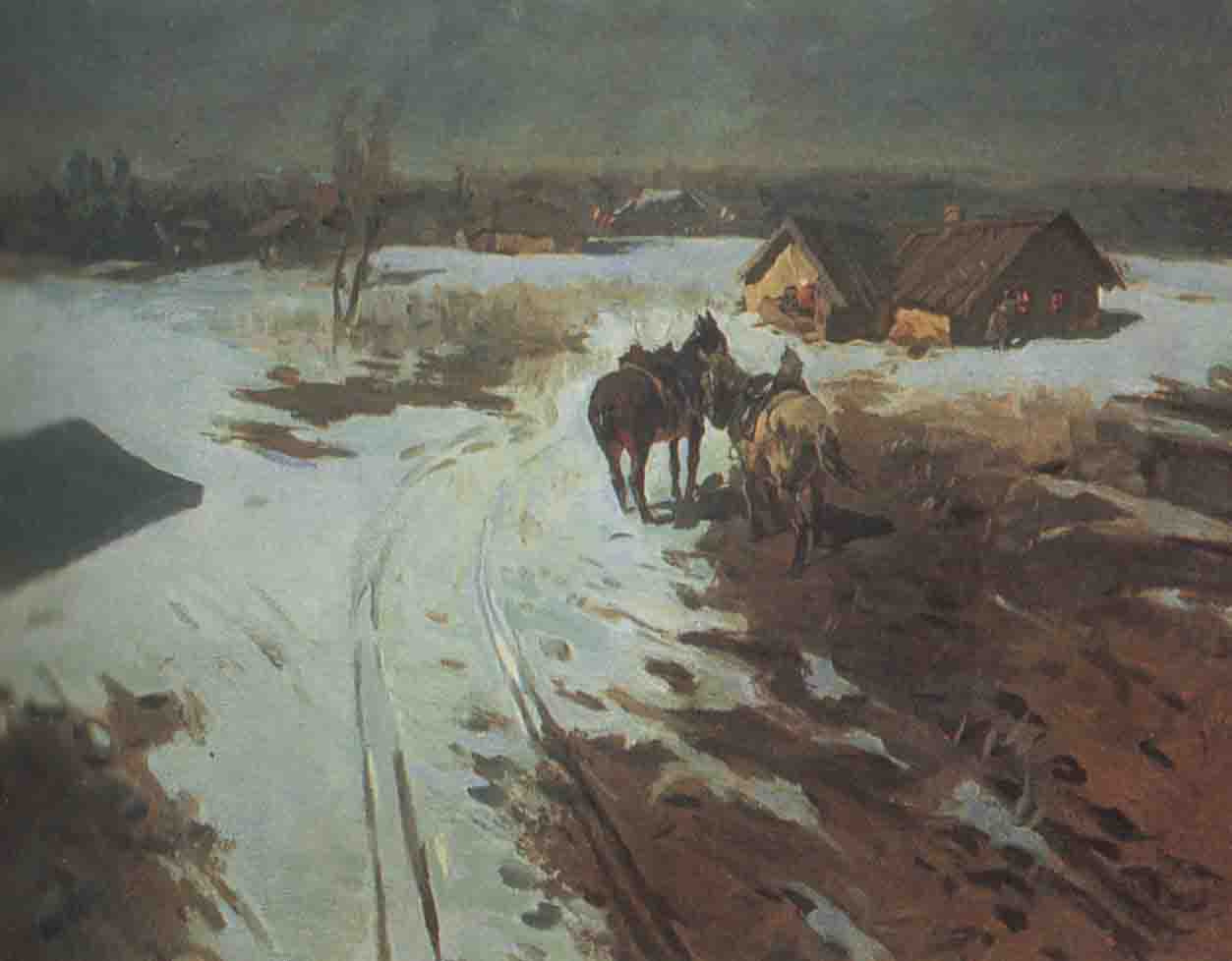 Митрофан Греков. Ночная разведка. 1924