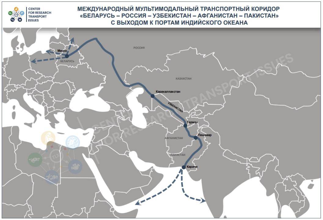 транспортного коридор «Белорусия — Россия — Казахстан — Узбекистан — Афганистан — Пакистан — порты Индийского океана»