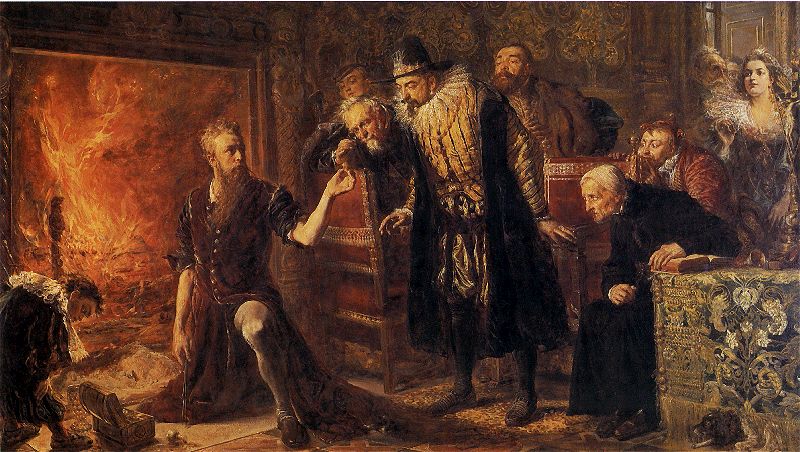 Ян Матейко. Алхимик Сендивогий. 1867