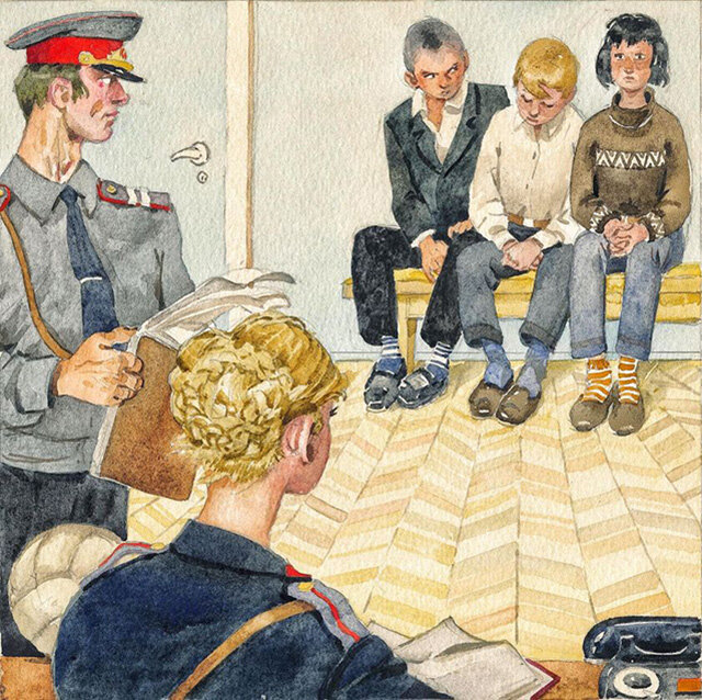А. В. Волков. Детская комната милиции. 1968