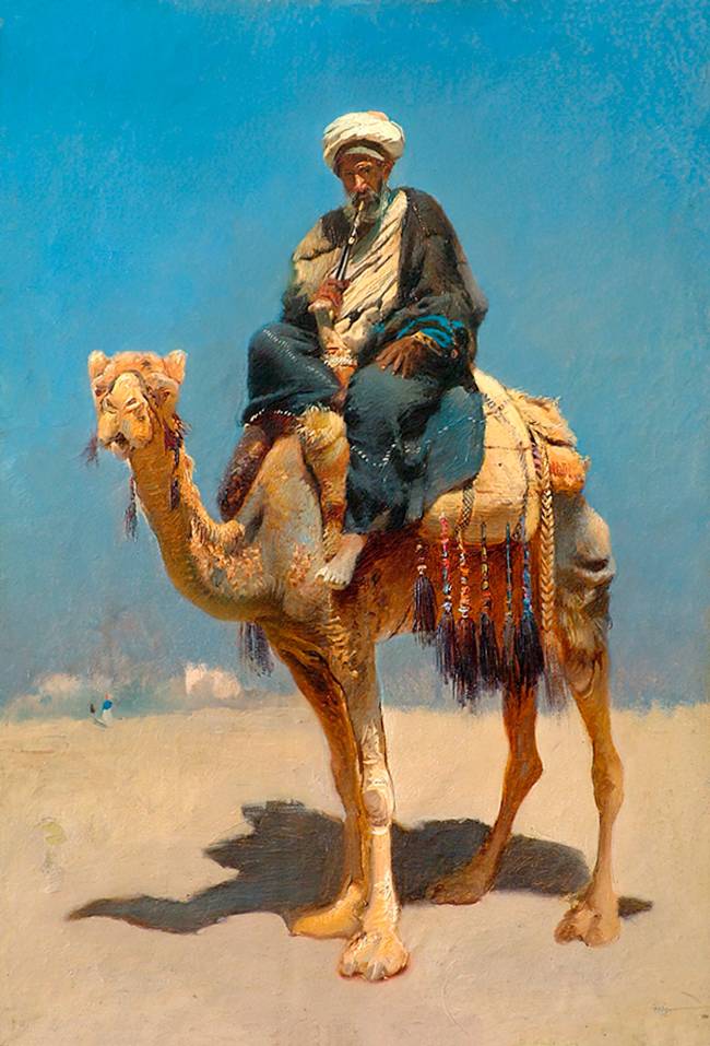 Николай Маковский. Араб верхом на верблюде. 1874