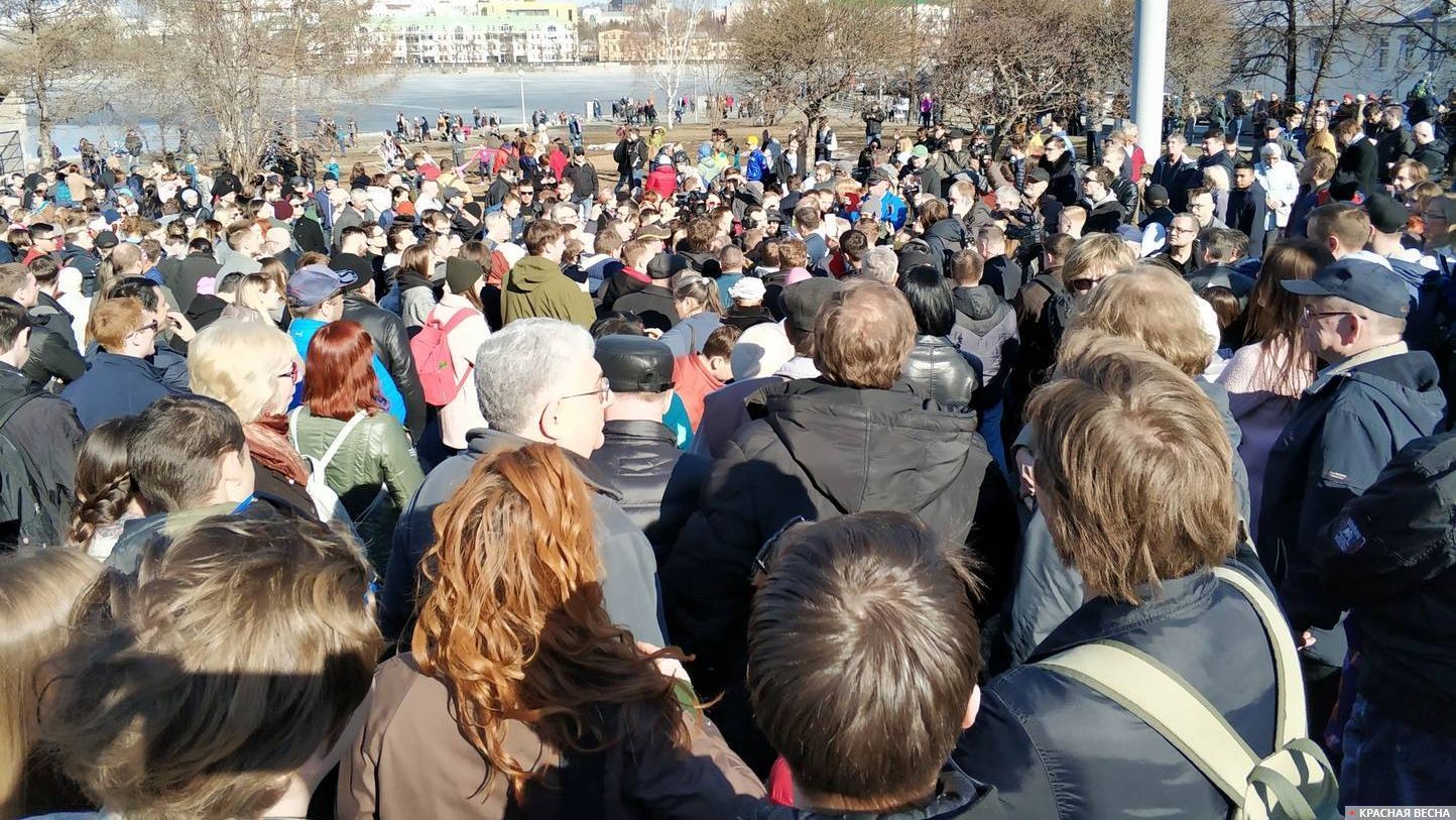 Акция против храма-на-драме, Екатеринбург, 07.04.2019