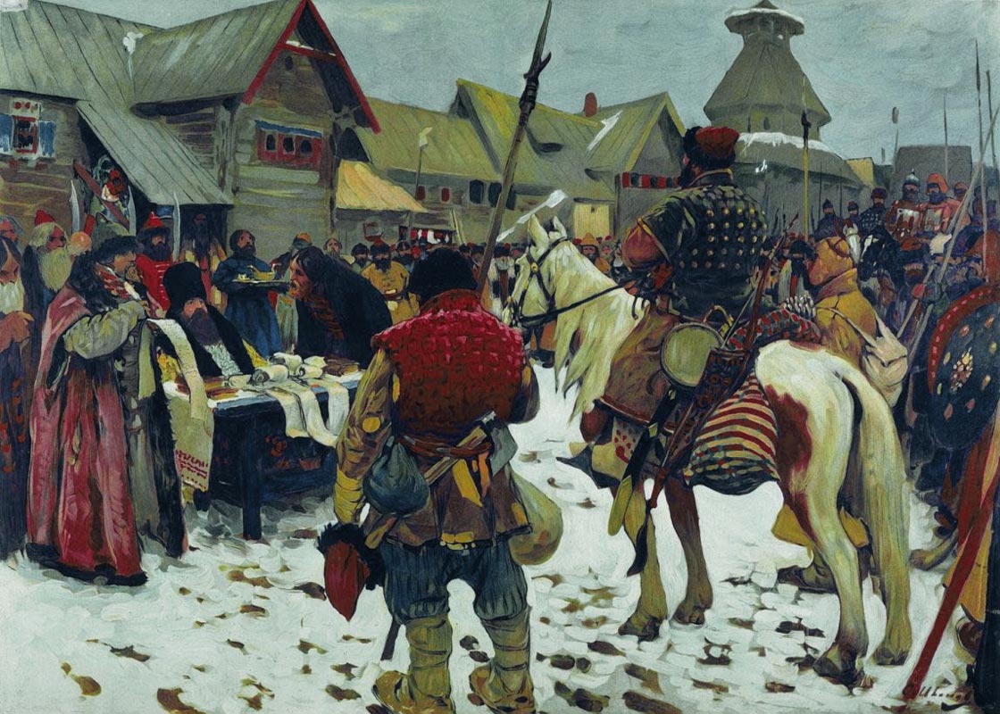 Сергей Иванов. Смотр служилых людей. 1907