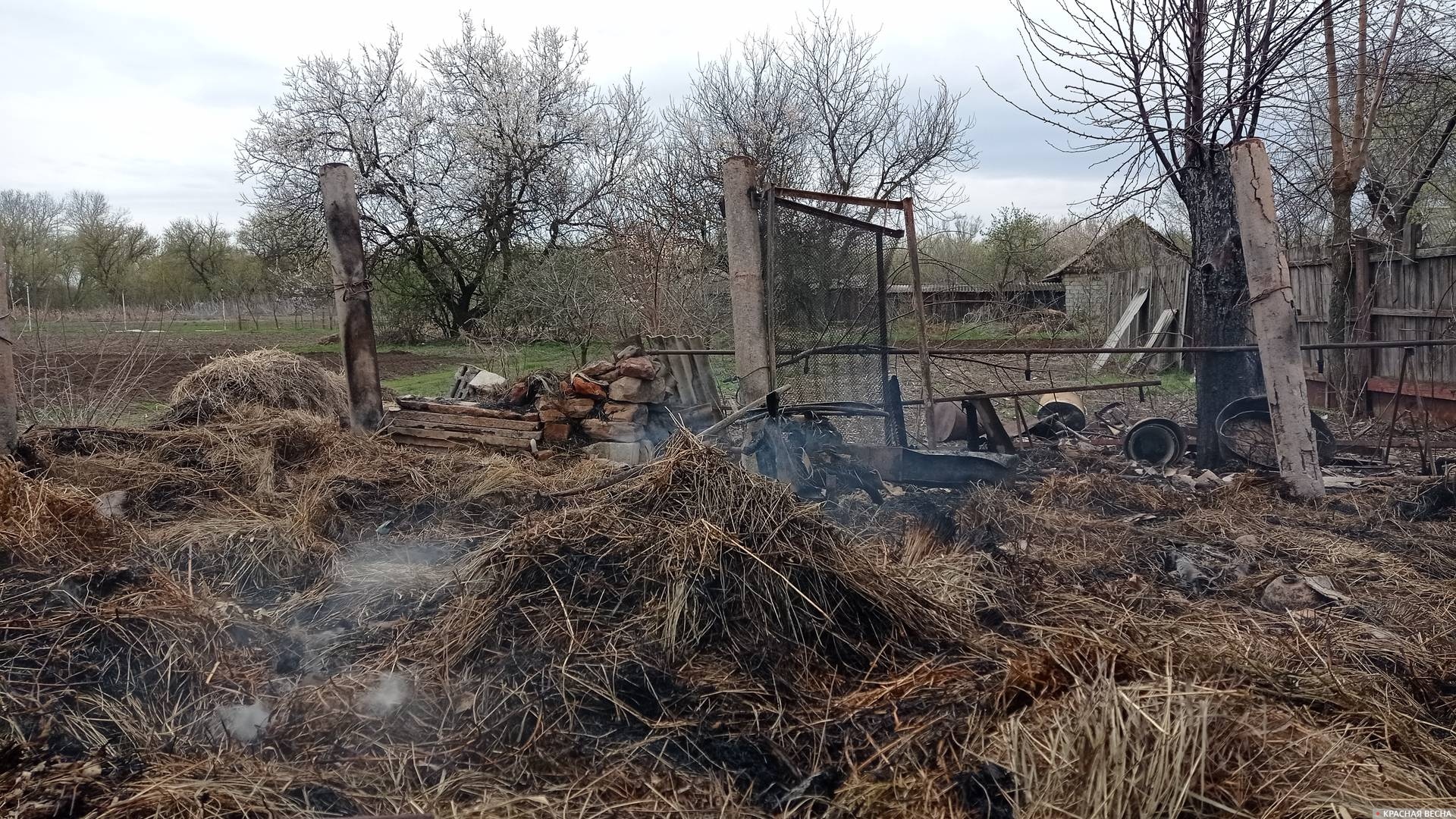 Сгоревший запас сена